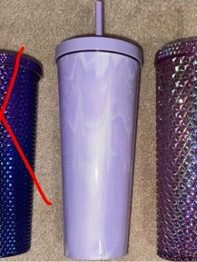 Lavender Marble Reusable Tumbler with Matching Straw